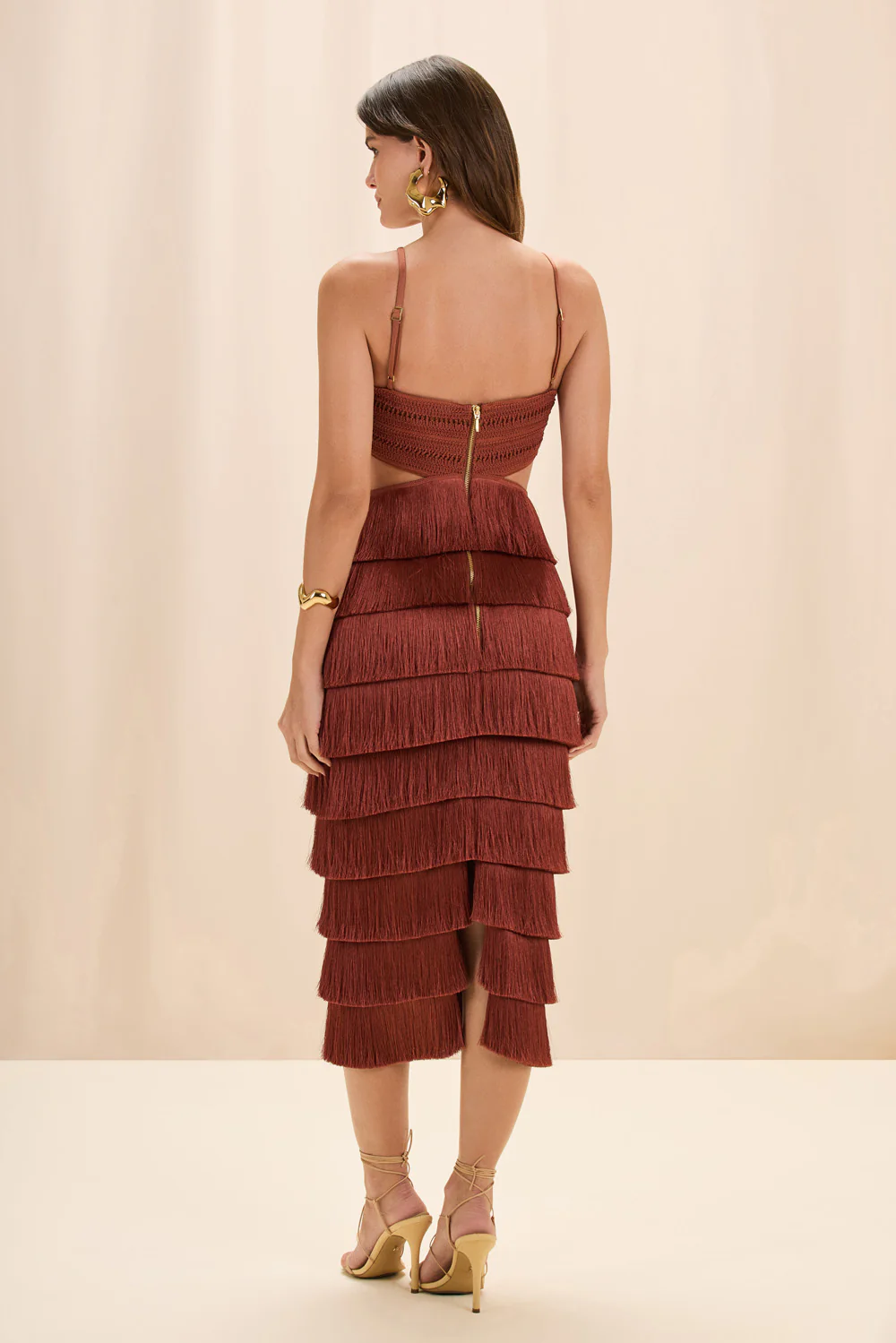 AMBER FRINGE MIDI DRESS - Image 3