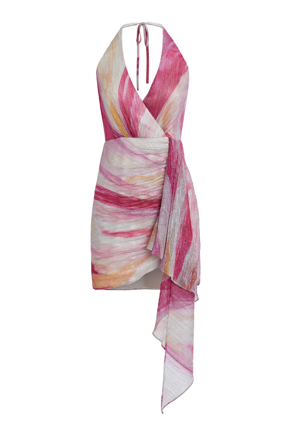 Aura Metallic Plunge Mini Dress - Image 6