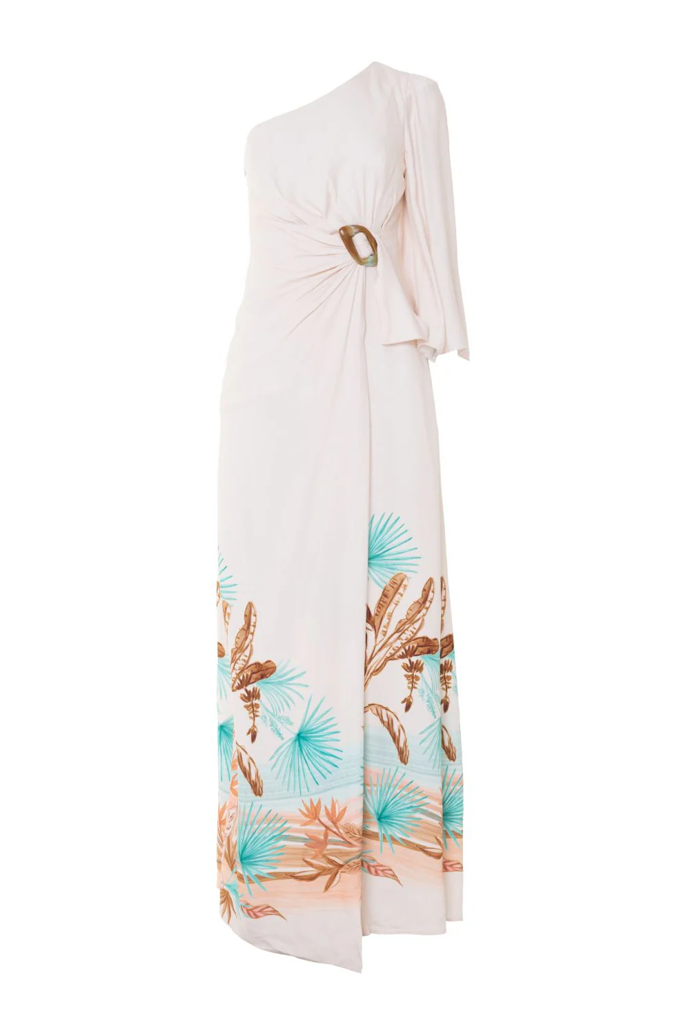 BANANEIRA TROPICAL ONE SHOULDER MAXI DRESS - Image 3
