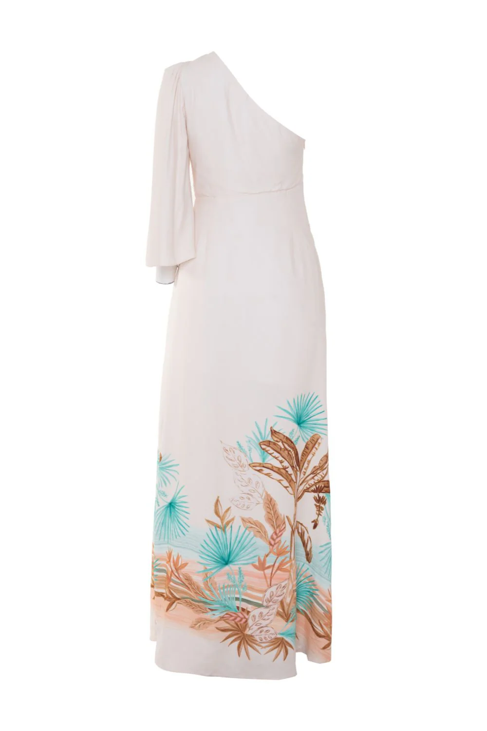 BANANEIRA TROPICAL ONE SHOULDER MAXI DRESS - Image 4