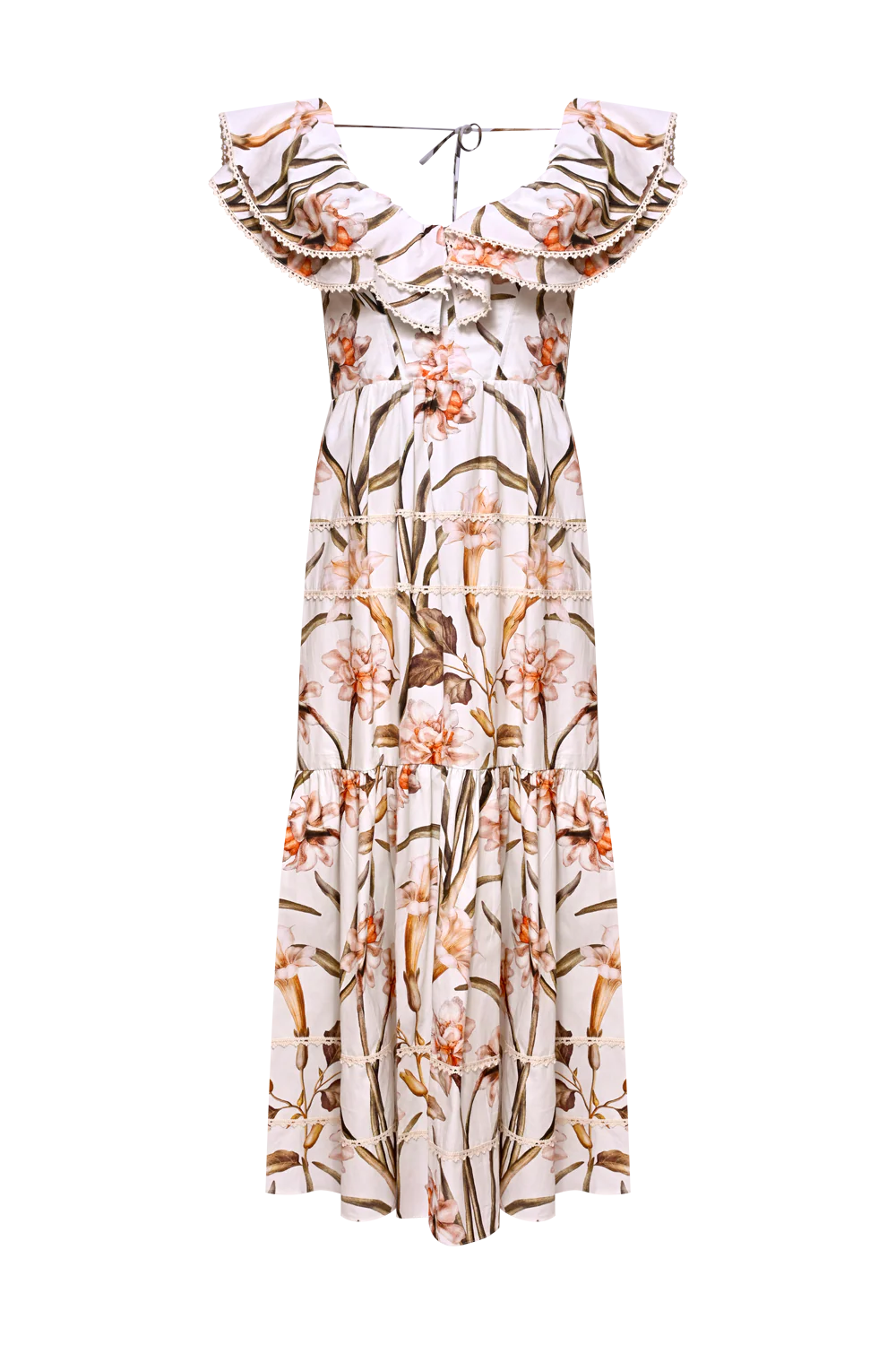BOTANIC RETRO FLUTTER MIDI DRESS - Image 3