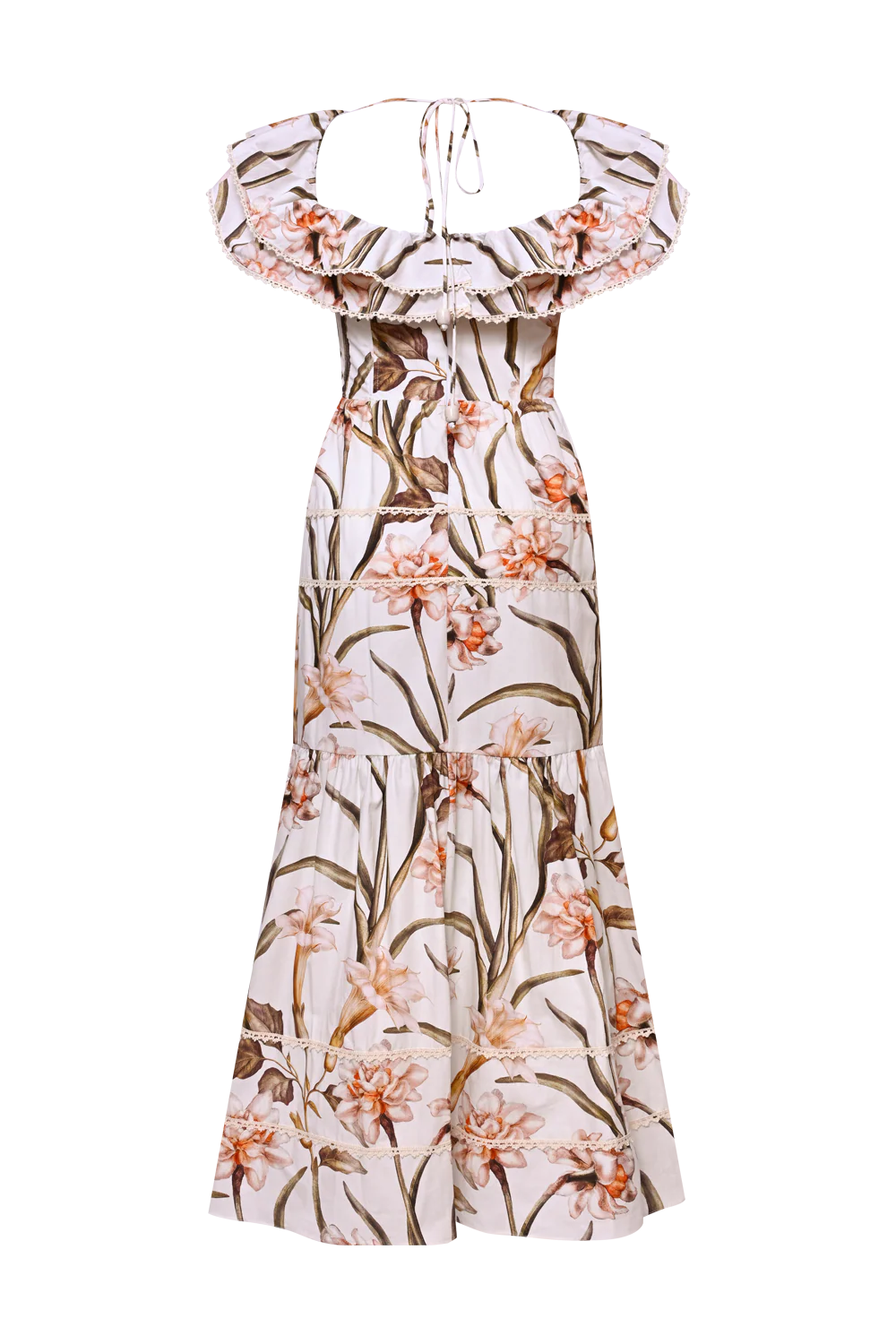 BOTANIC RETRO FLUTTER MIDI DRESS - Image 4
