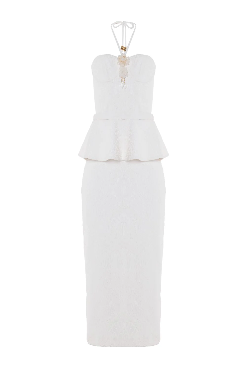BREEZE JACQUARD CORSET MIDI DRESS - Image 3