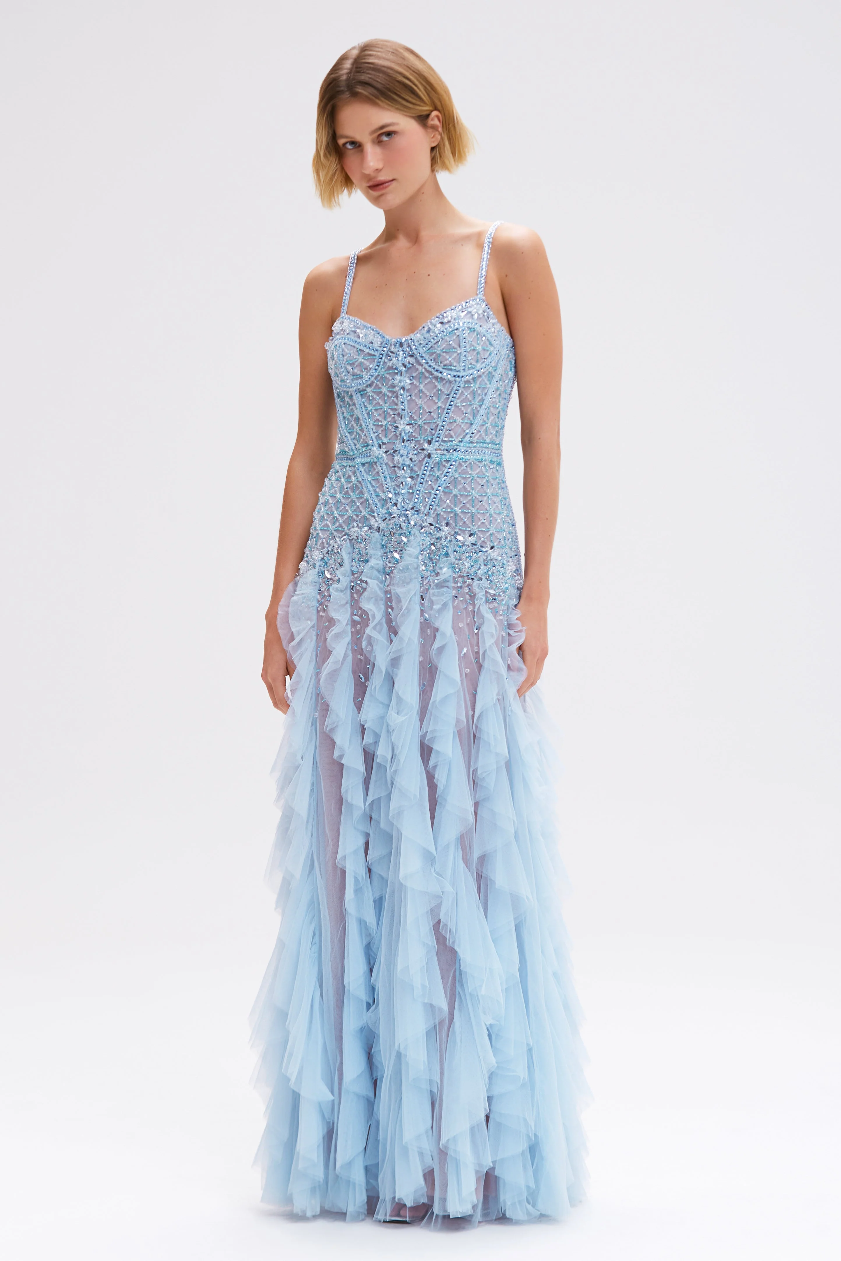 BUTTERFLY EMBROIDERY GOWN