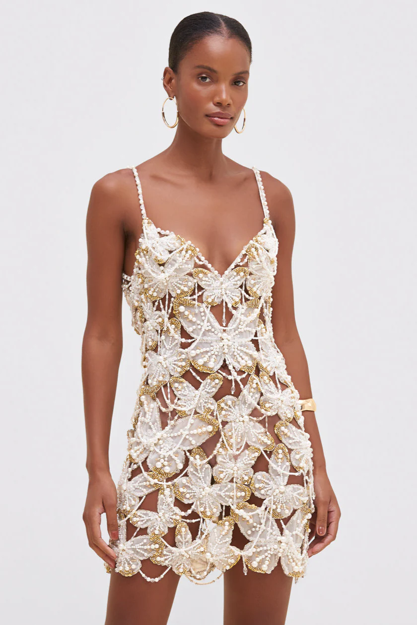 BUTTERFLY TULLE MINI DRESS (RUNWAY)
