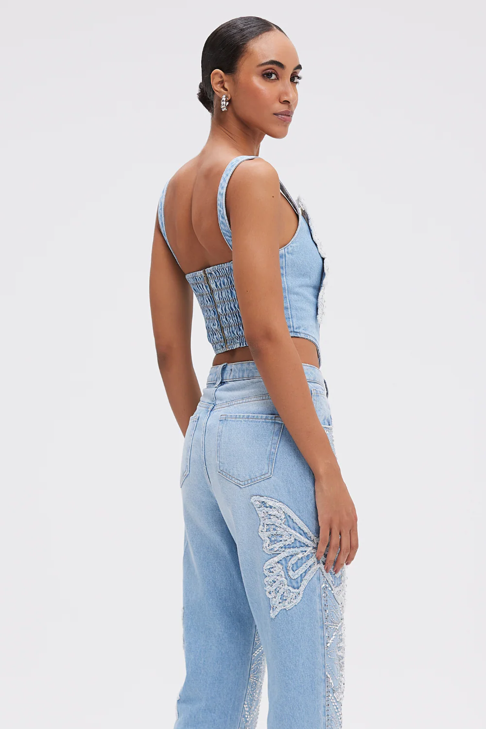 BUTTERFLY DENIM TOP (RUNWAY) - Image 3