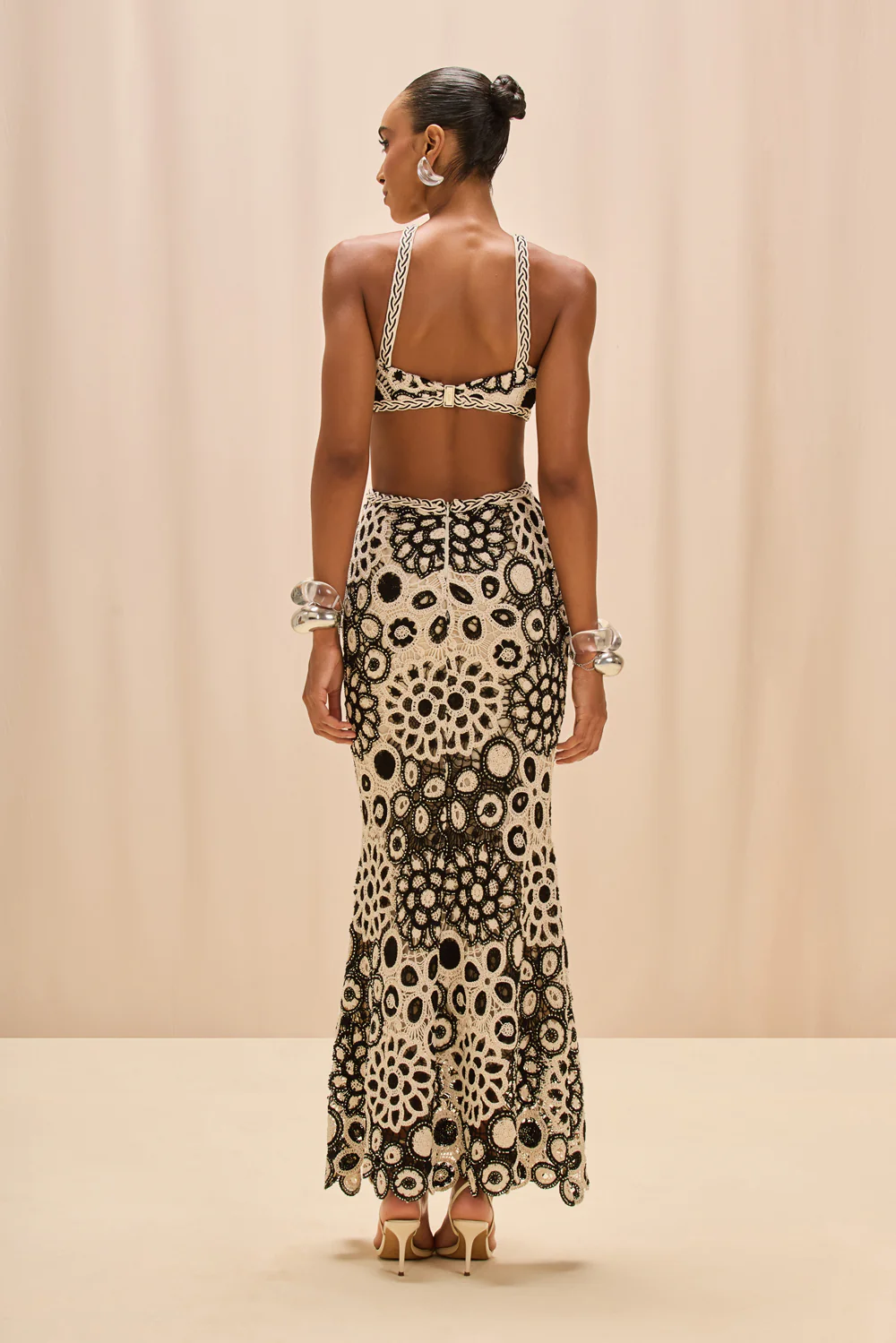 CORAL CROCHET MAXI DRESS - Image 3