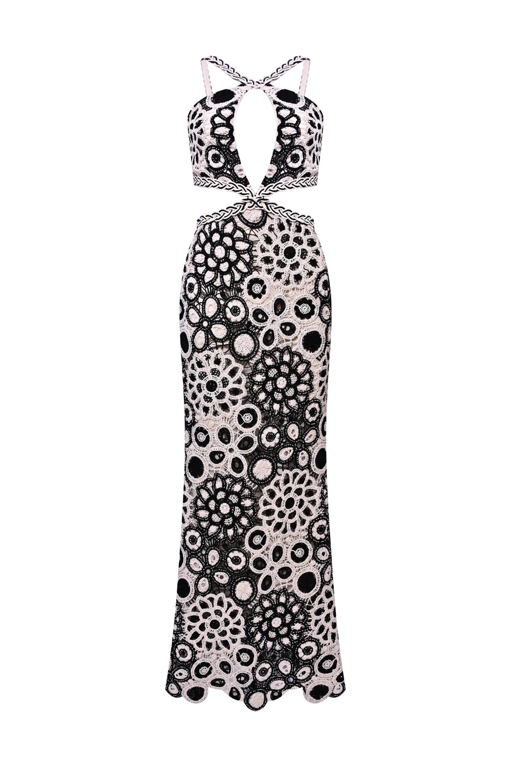 CORAL CROCHET MAXI DRESS - Image 4