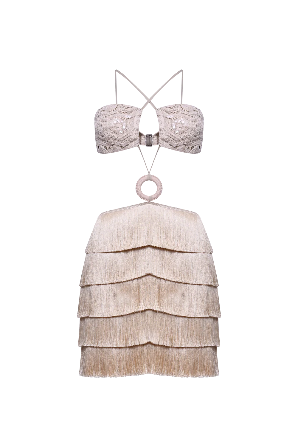 CROCHET BLOOM CUT OUT MINI DRESS - Image 4