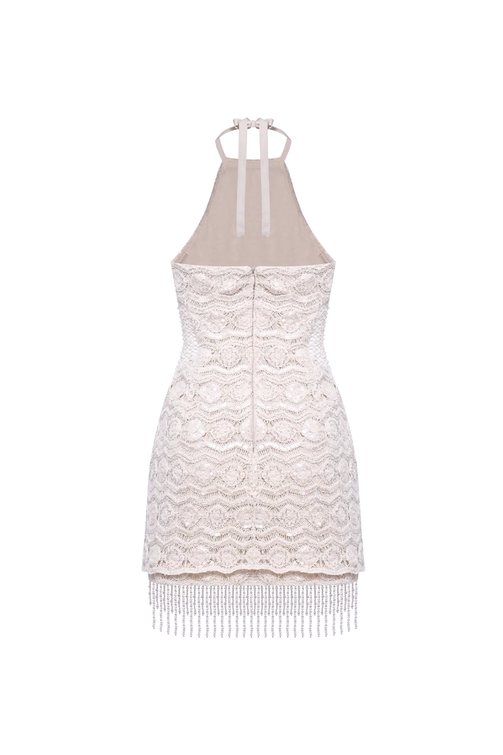 CROCHET BLOOM HALTERNECK MINI DRESS - Image 5