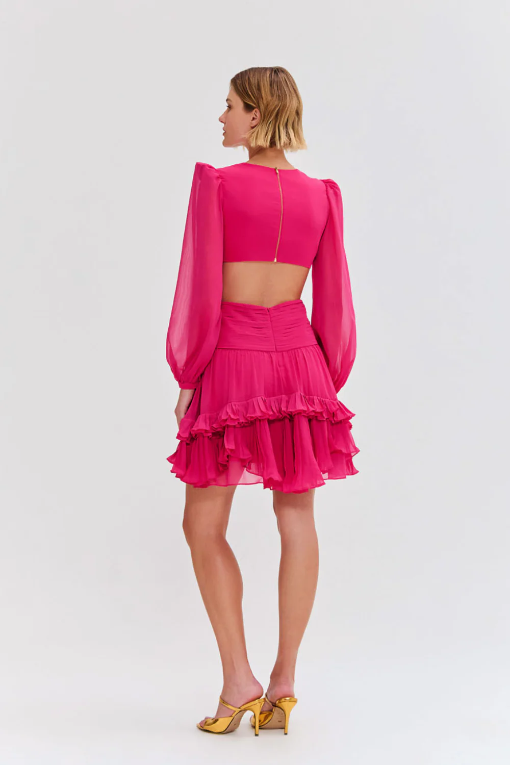 DEEP V CUTOUT MINI DRESS - Image 3