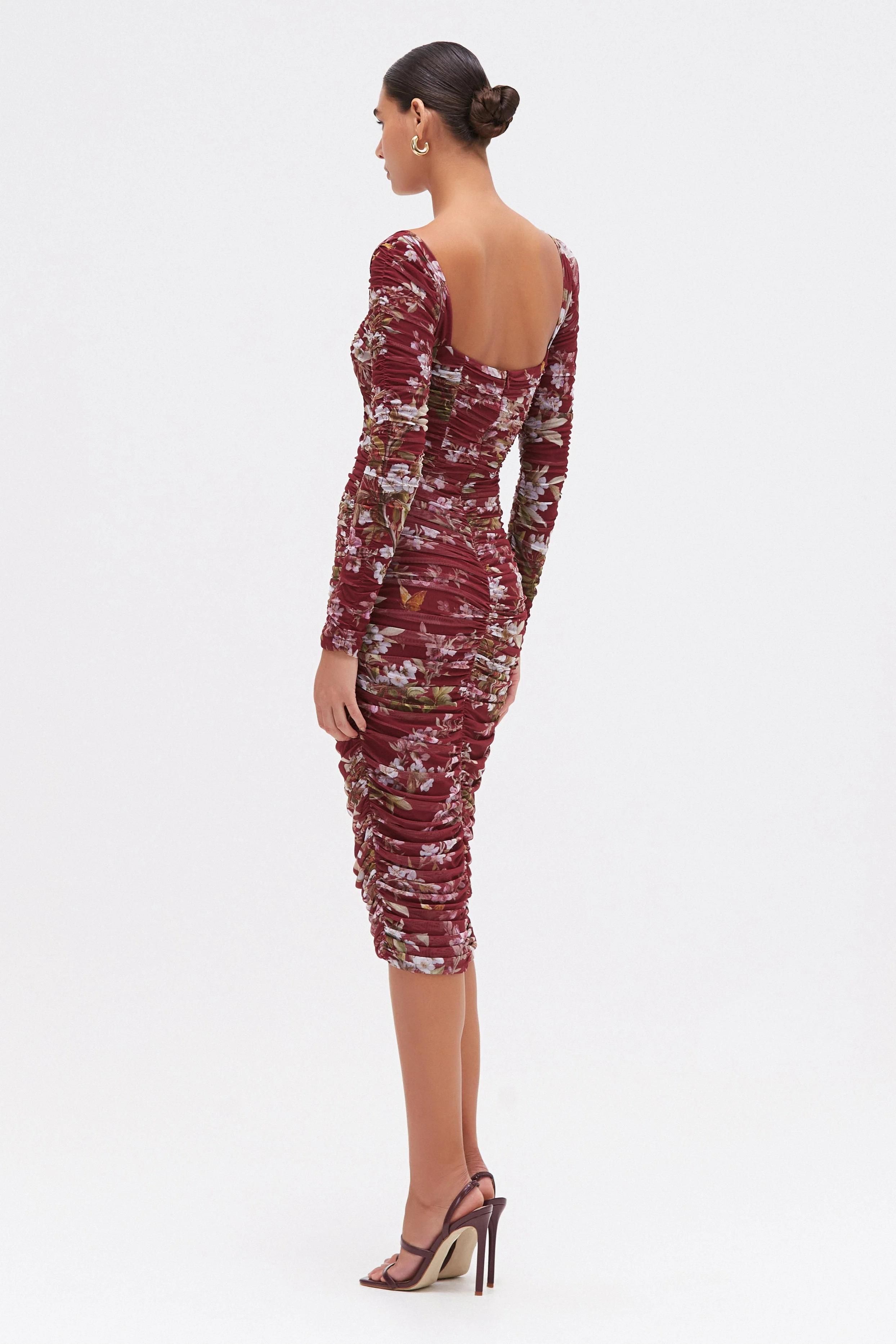 DELICATA STRETCH TULLE MIDI DRESS - Image 2
