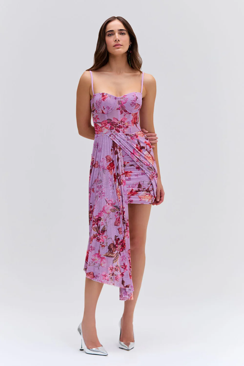 Floral Haze Bustier Mini Dress - Image 3