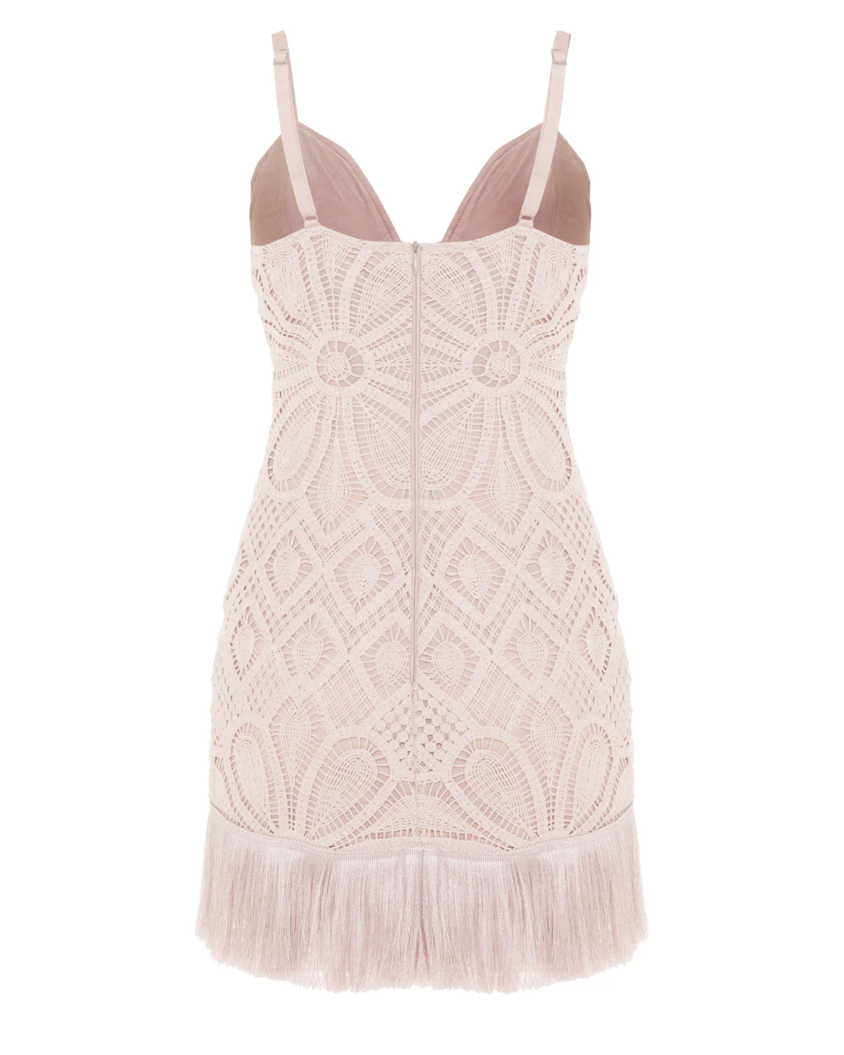FLOWER CROCHET EMBROIDERED MINI DRESS - Image 4