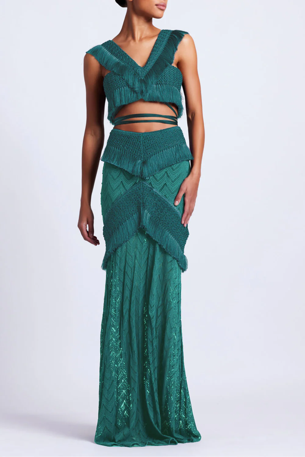 FRINGE TRIM CROPPED TOP - Image 3