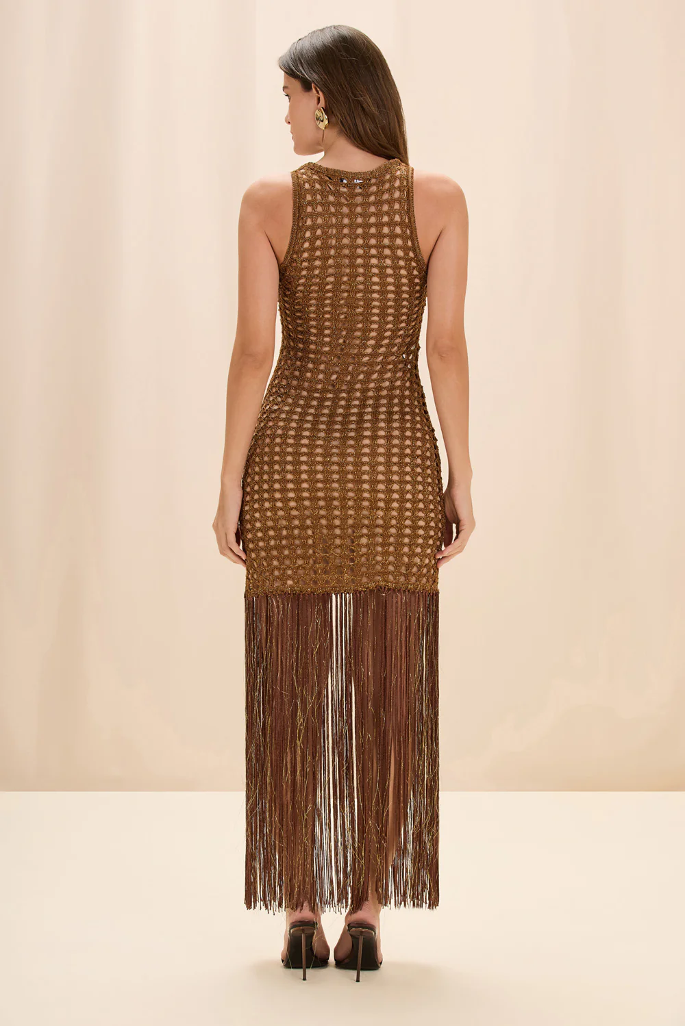 GAIA KNIT FRINGE MAXI DRESS - Image 4