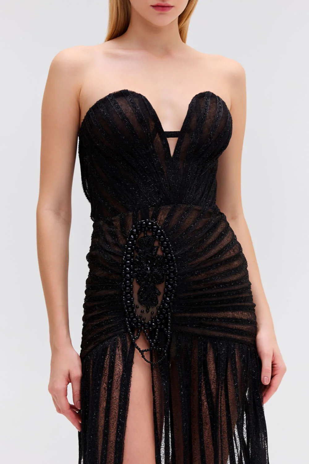 Sparkle Tulle Strapless Maxi Dress (RUNWAY) - Image 3