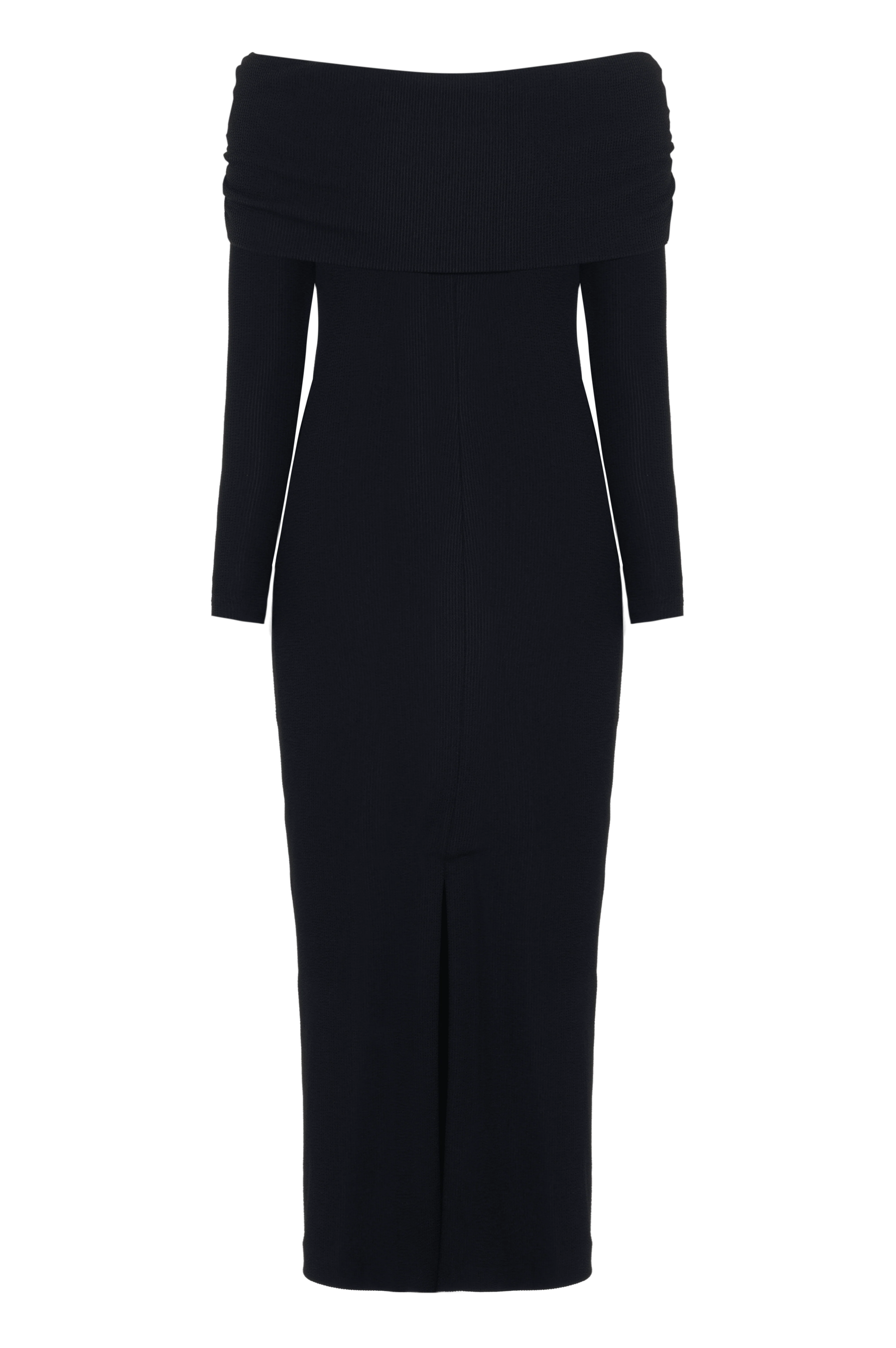 GRACE KNIT DRAPED MIDI DRESS - Image 5