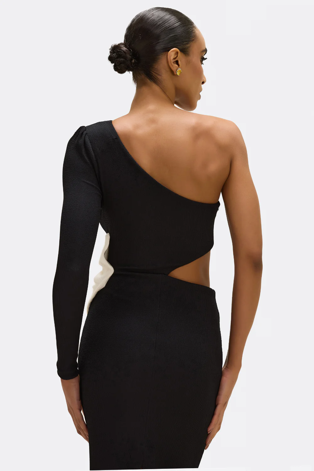 GRACE KNIT ONE SHOULDER MIDI DRESS - Image 3