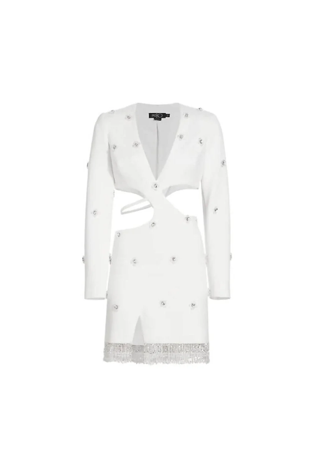 HAND-BEADED CUT-OUT BLAZER MINI DRESS - Image 6