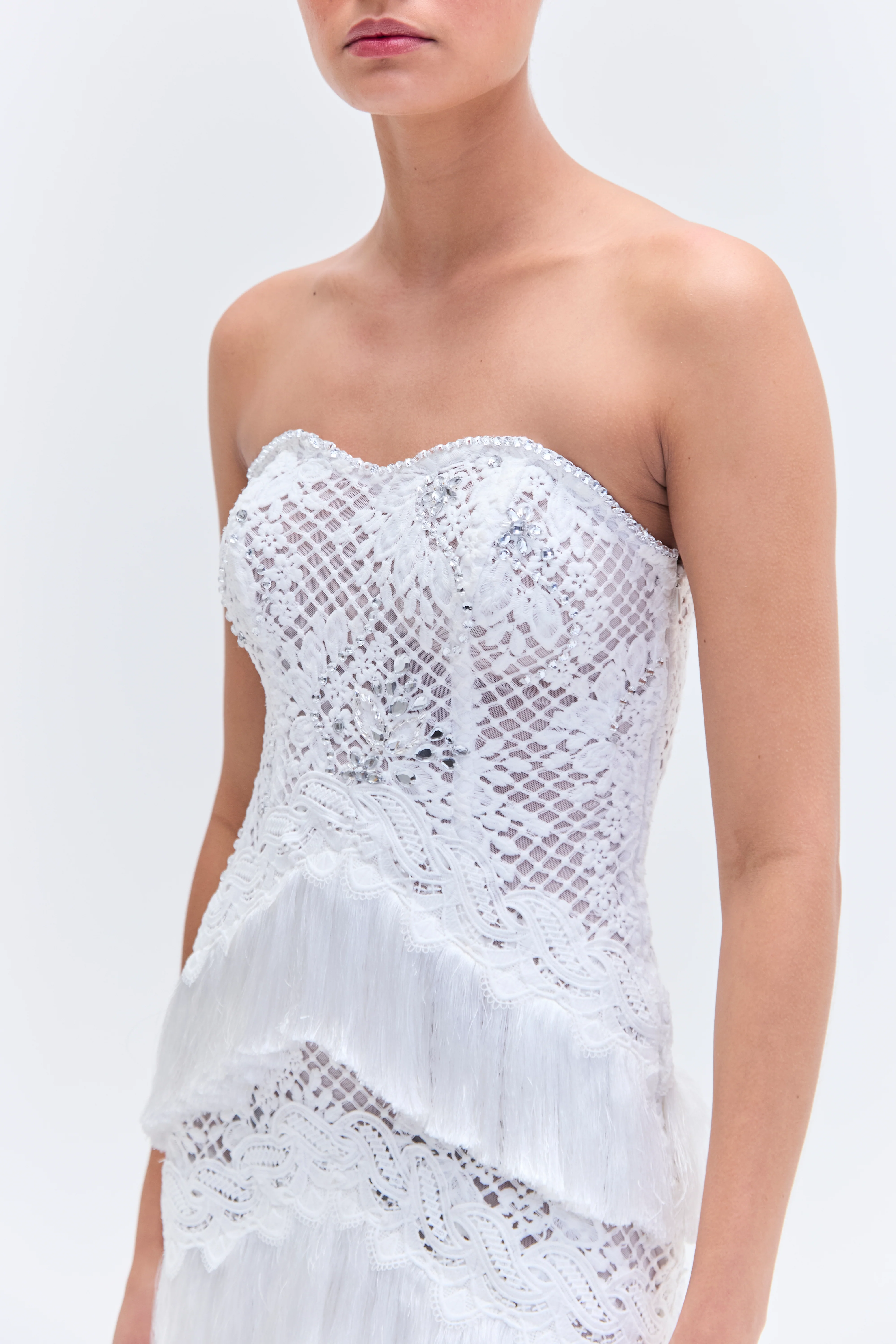 HAND-BEADED LACE GOWN - Image 2