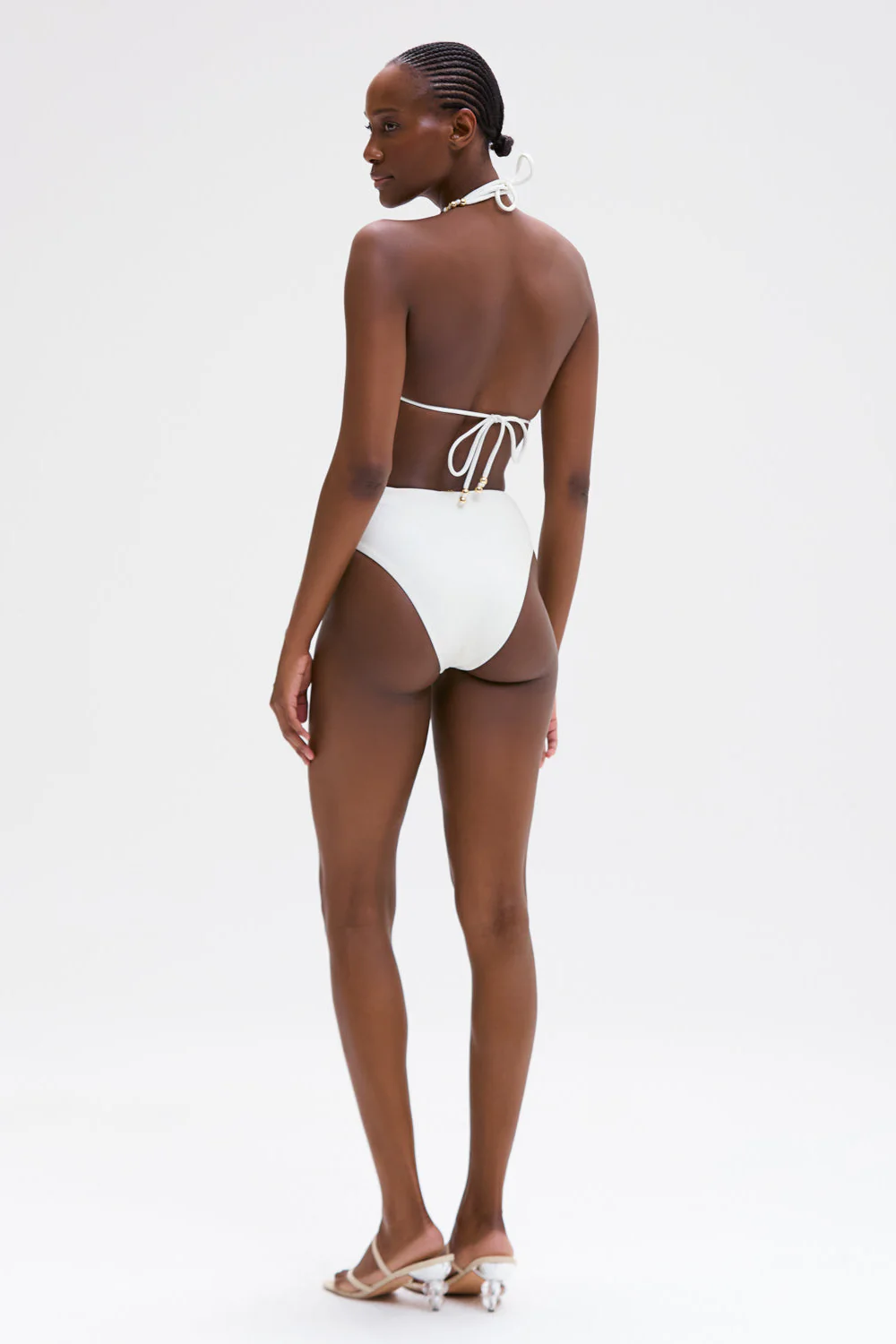 HIGH WAIST CORAL BIKINI BOTTOM - Image 3