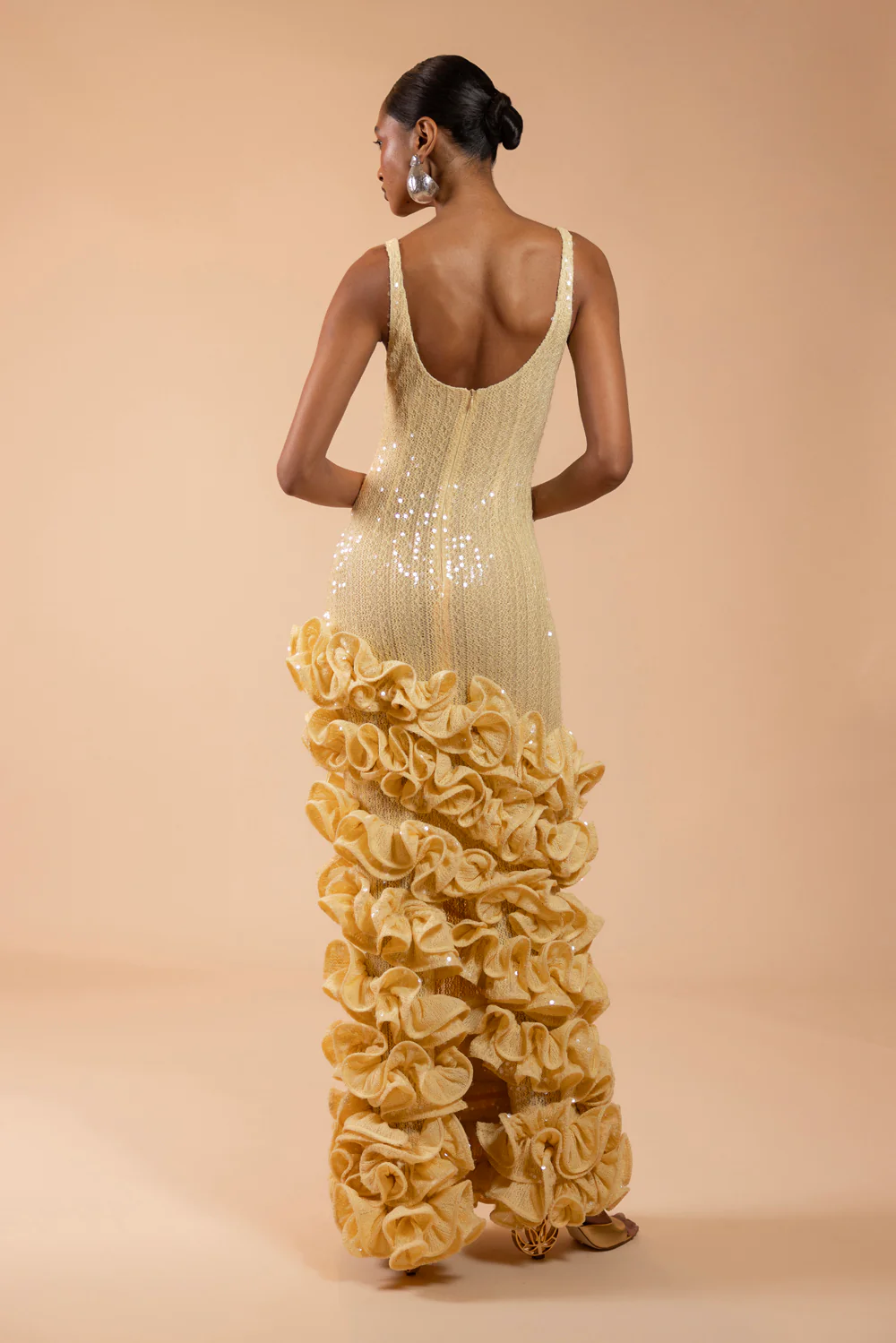 IARA CROCHET RUFFLE MAXI DRESS (RUNWAY) - Image 5