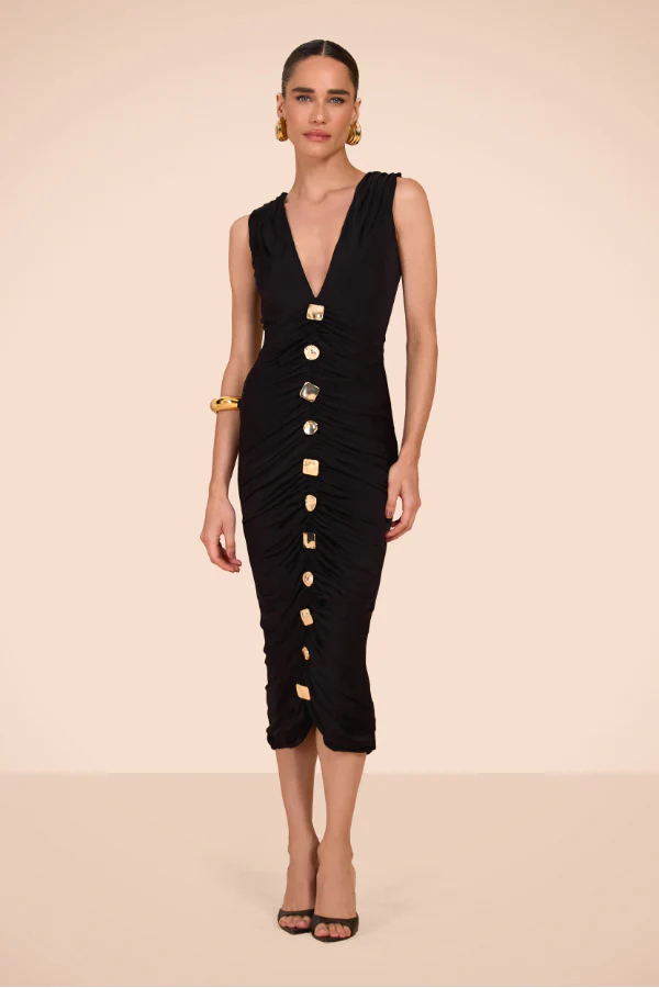 MOONLIT JERSEY MIDI DRESS