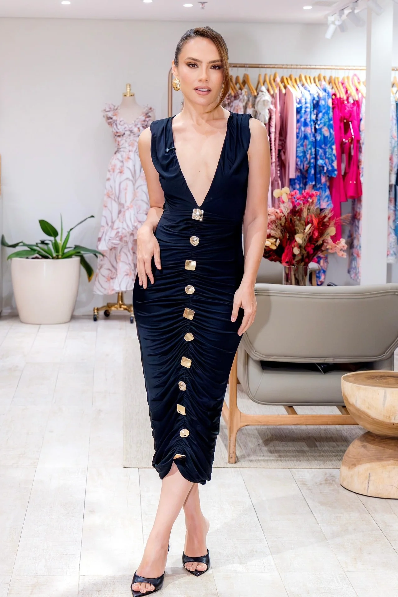 MOONLIT JERSEY MIDI DRESS - Image 6