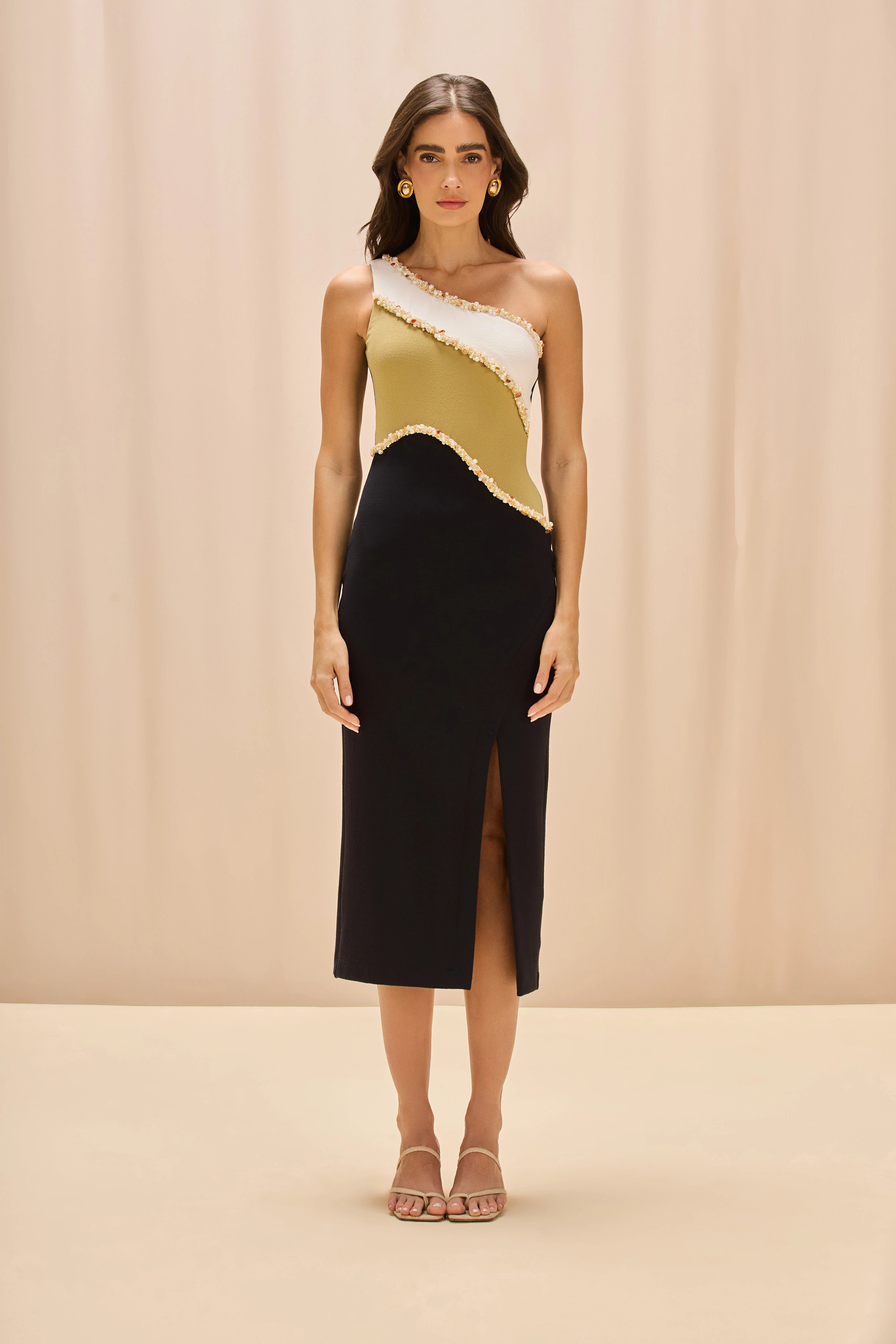 JADE KNIT COLORS MIDI DRESS
