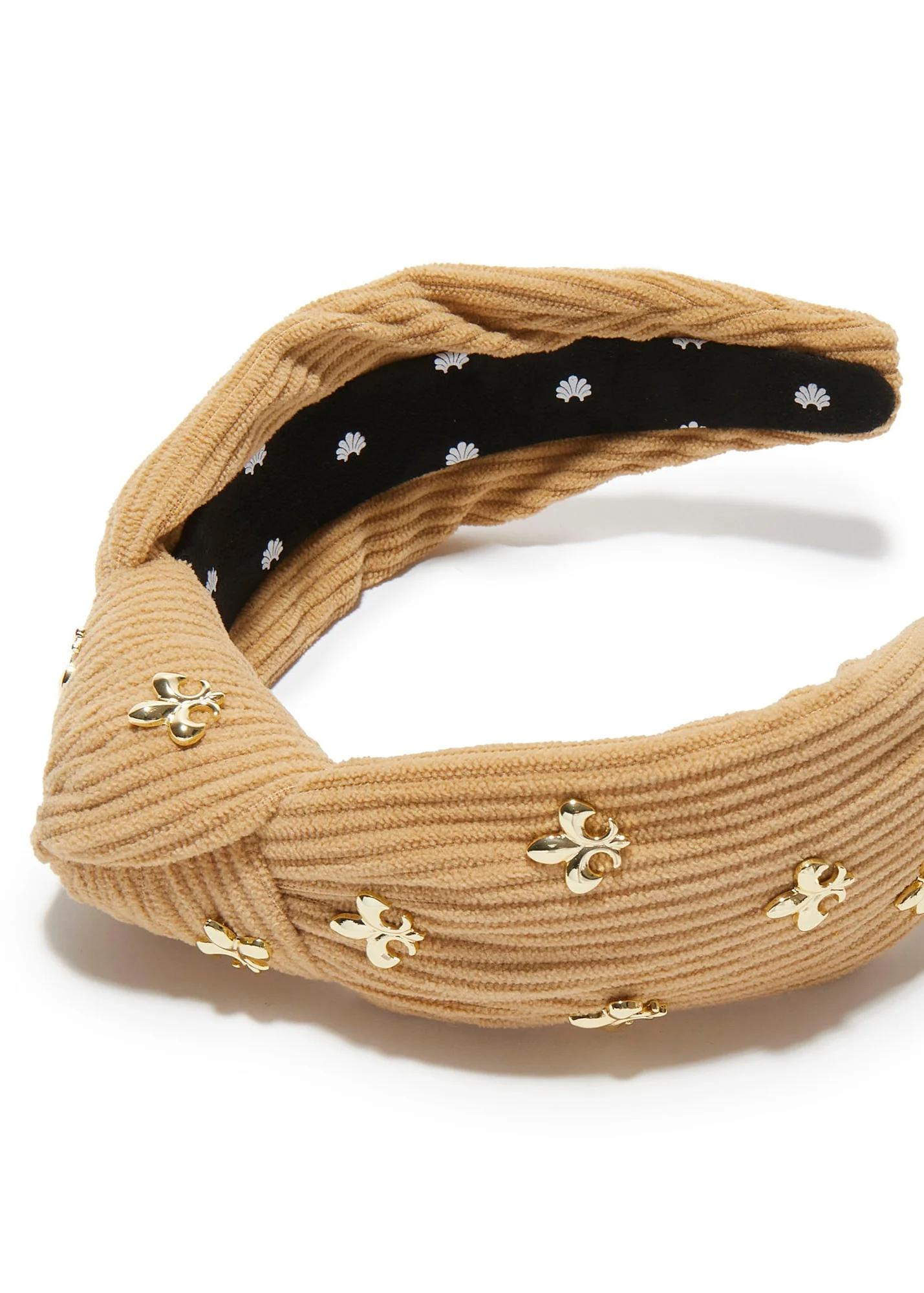 KNOTTED FLEUR DE LIS EMBELLISHED HEADBAND - Image 3