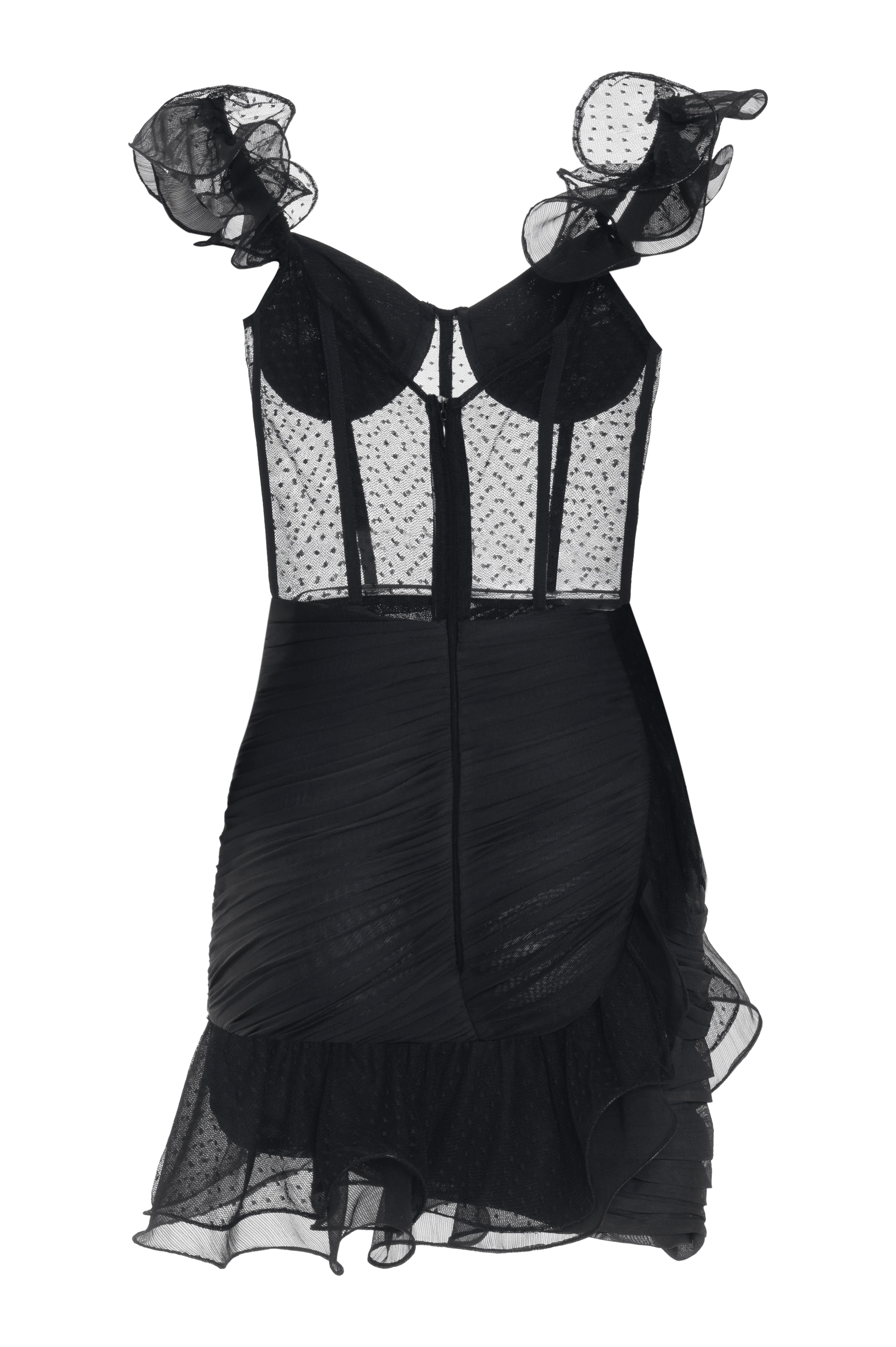LAILA LACE FLUTTER MINI DRESS - Image 4