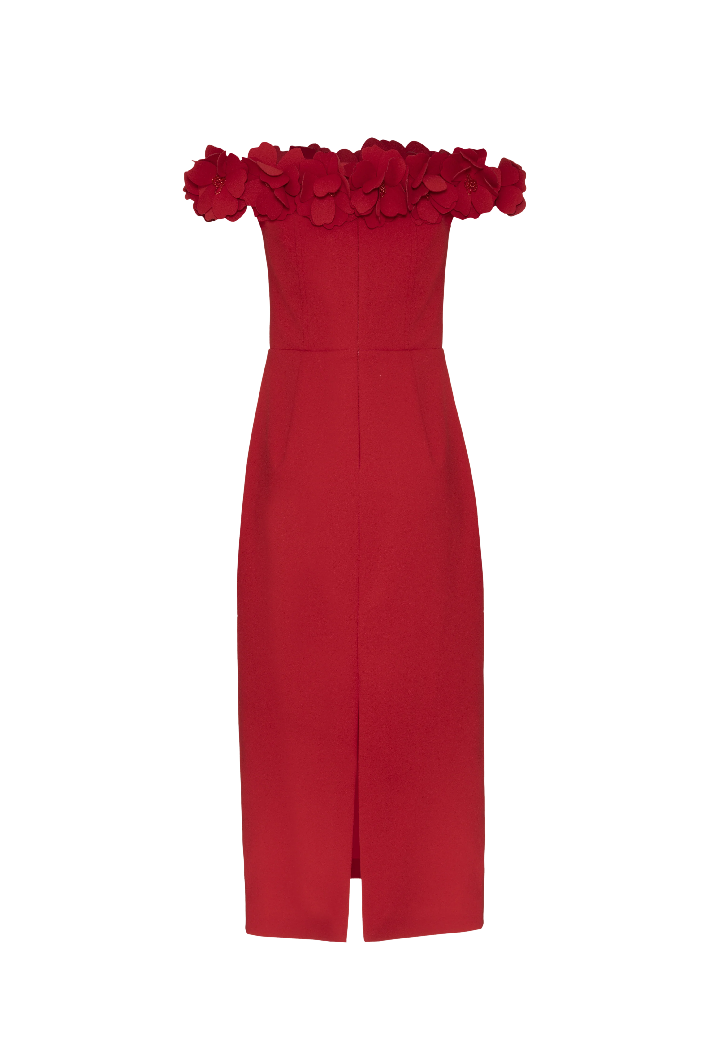 LIGHT SPOT CREPE MIDI DRESS - Image 3
