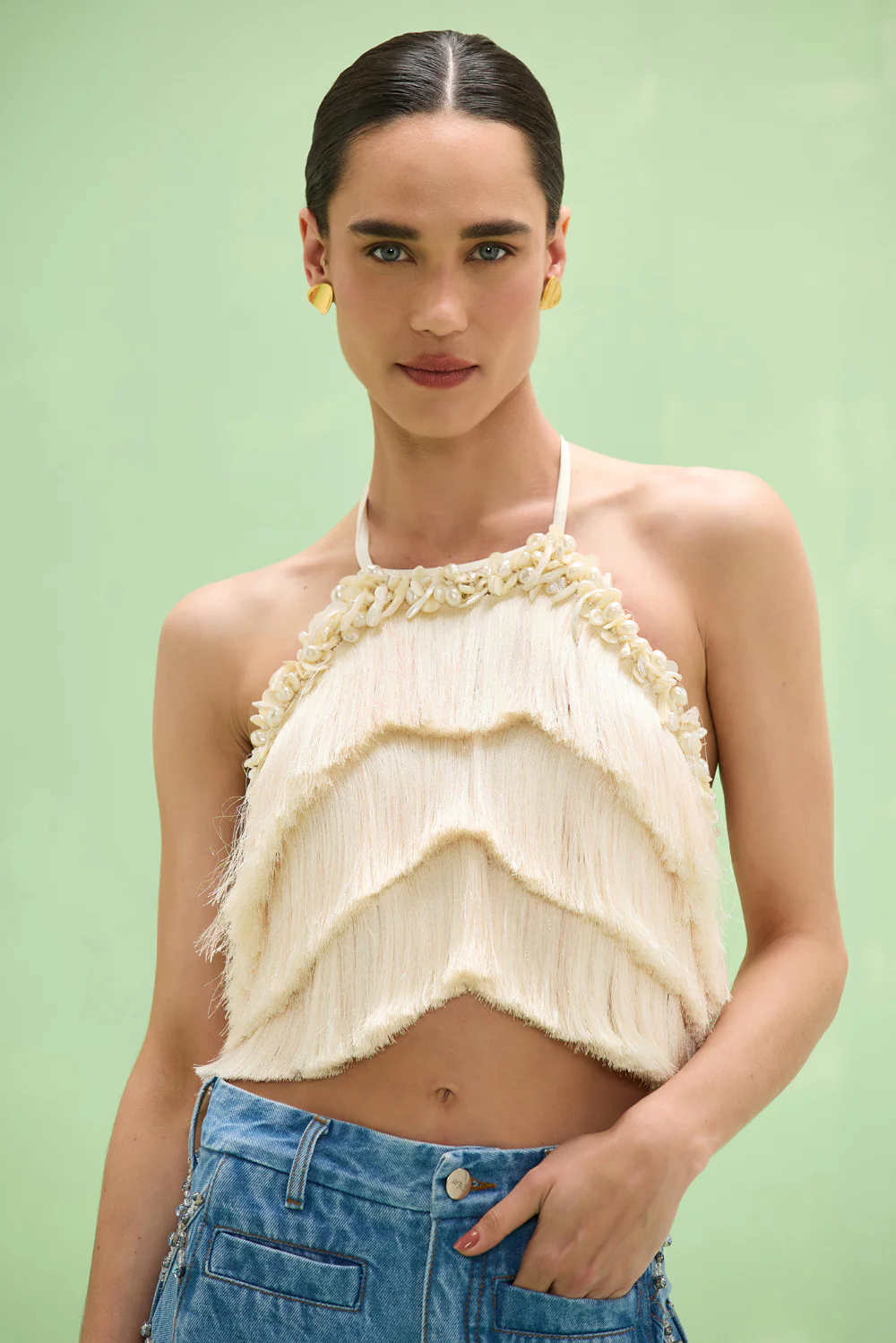 LILA FRINGE TOP