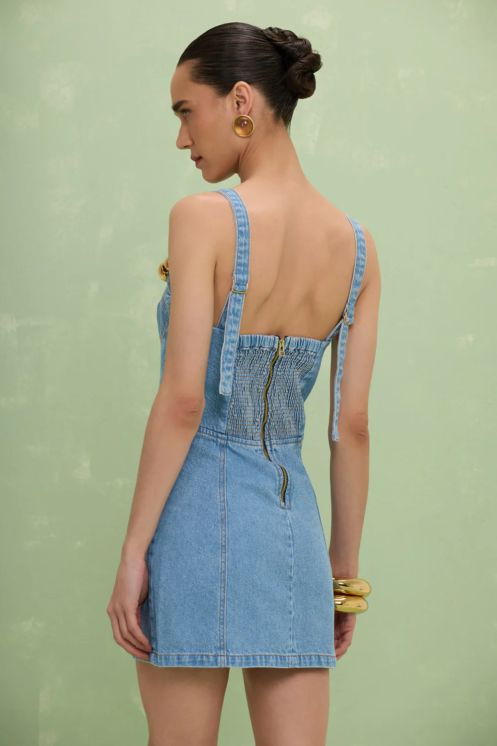 MARINA DENIM MINI DRESS - Image 4