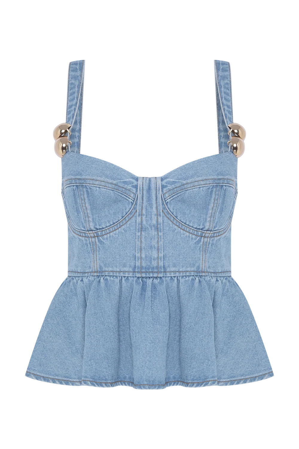 MARINA DENIM TOP - Image 3