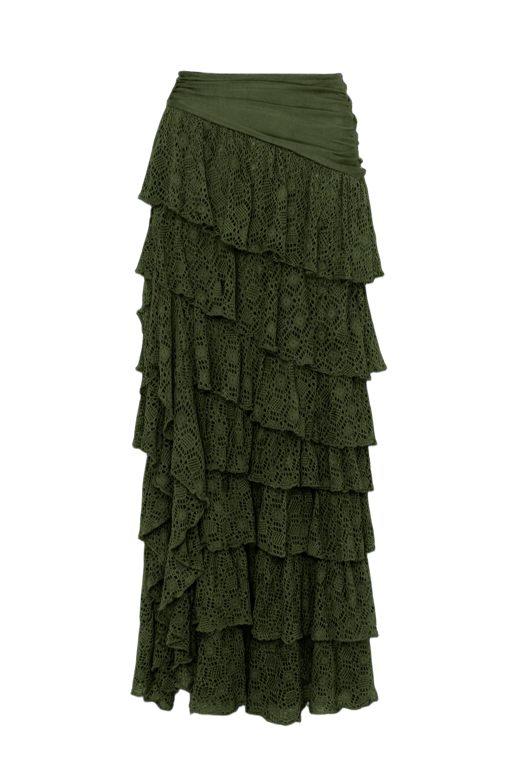 SIRENA LYCRA RUFFLE MAXI SKIRT - Image 2
