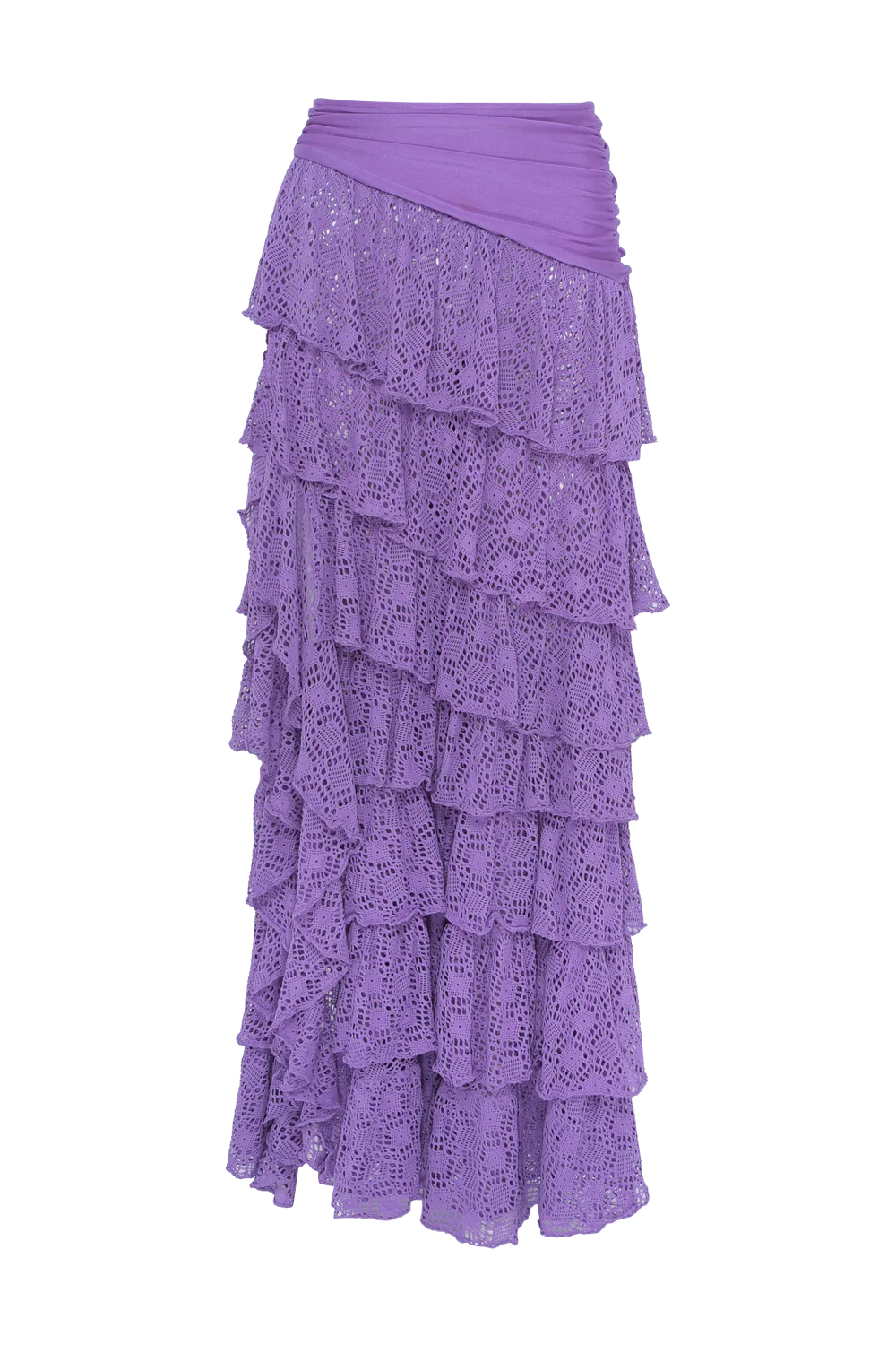 SIRENA LYCRA RUFFLE MAXI SKIRT - Image 3
