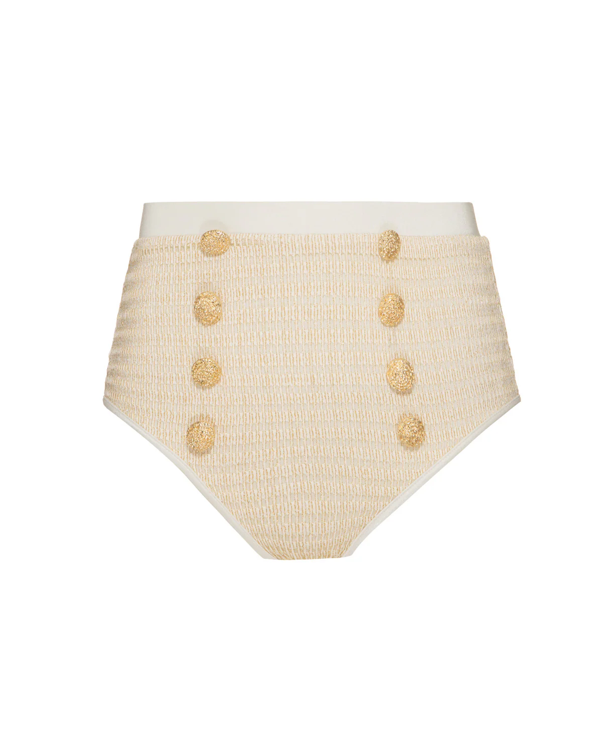 METALLIC HIGH WAIST BIKINI BOTTOM - Image 4