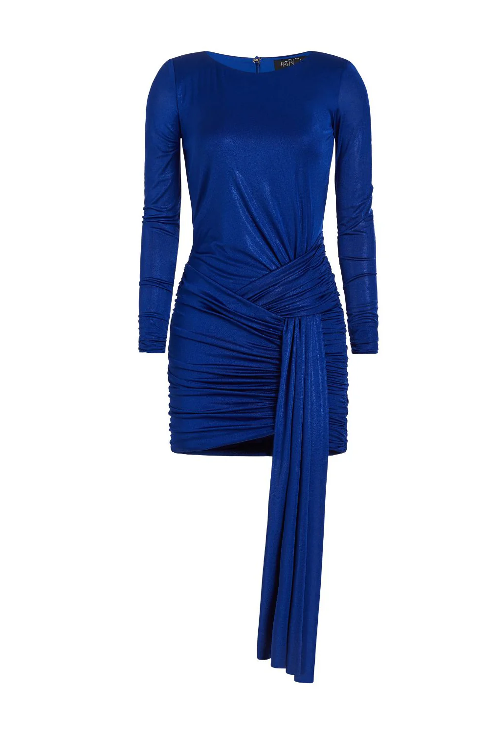 Metallic Jersey Long Sleeve Mini Dress - Image 4