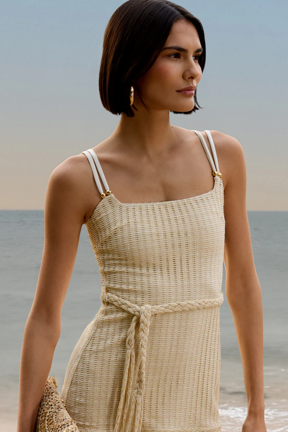 METALLIC KNIT MINI DRESS - Image 4
