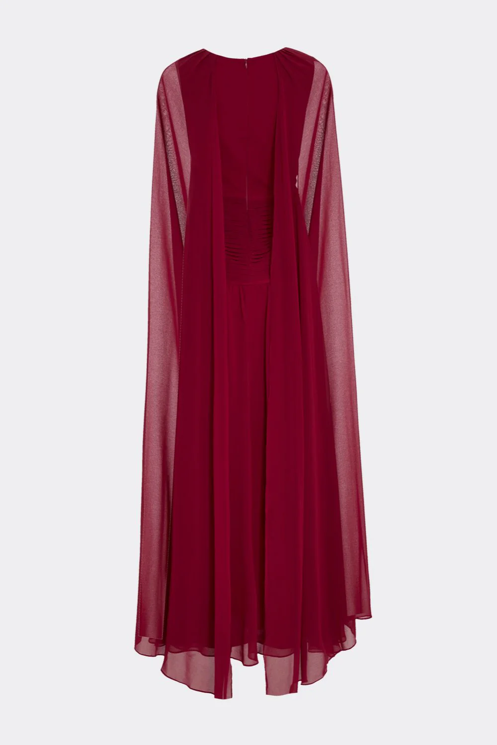 MIDNIGHT CAPE CHIFFON LONG DRESS - Image 2