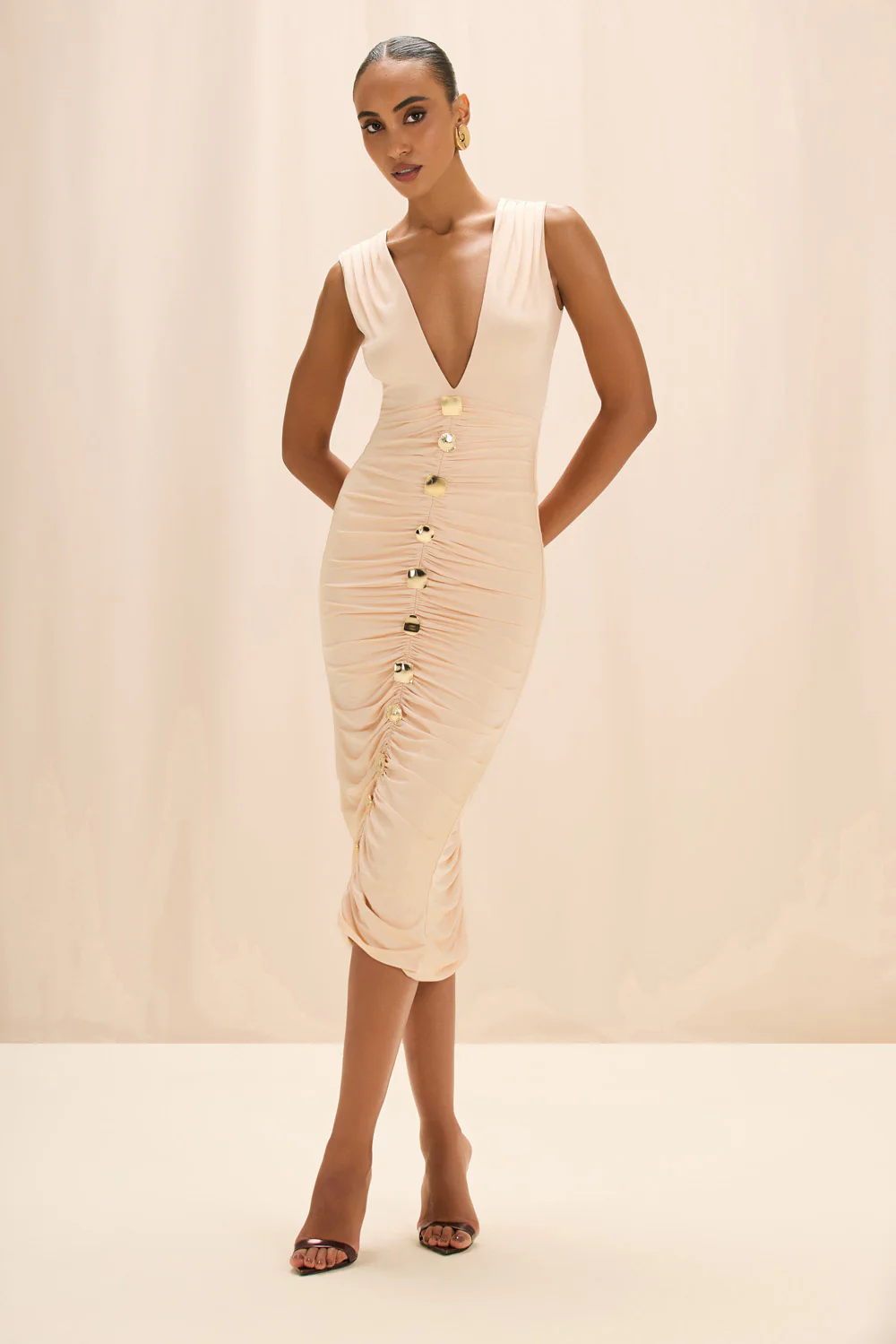 MOONLIT JERSEY MIDI DRESS