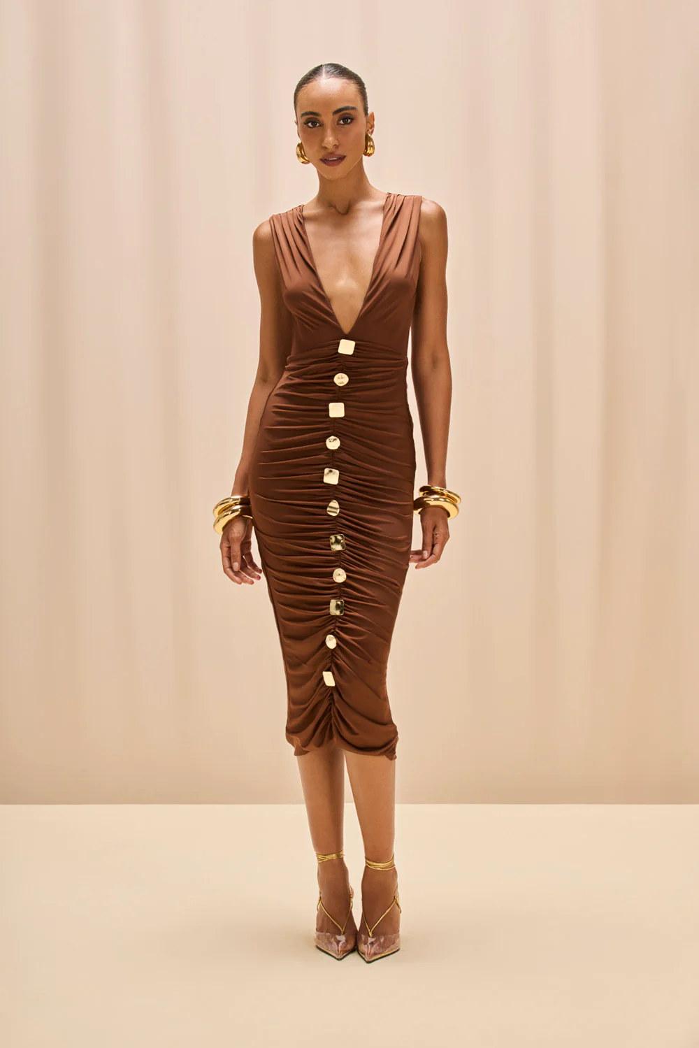 MOONLIT JERSEY MIDI DRESS