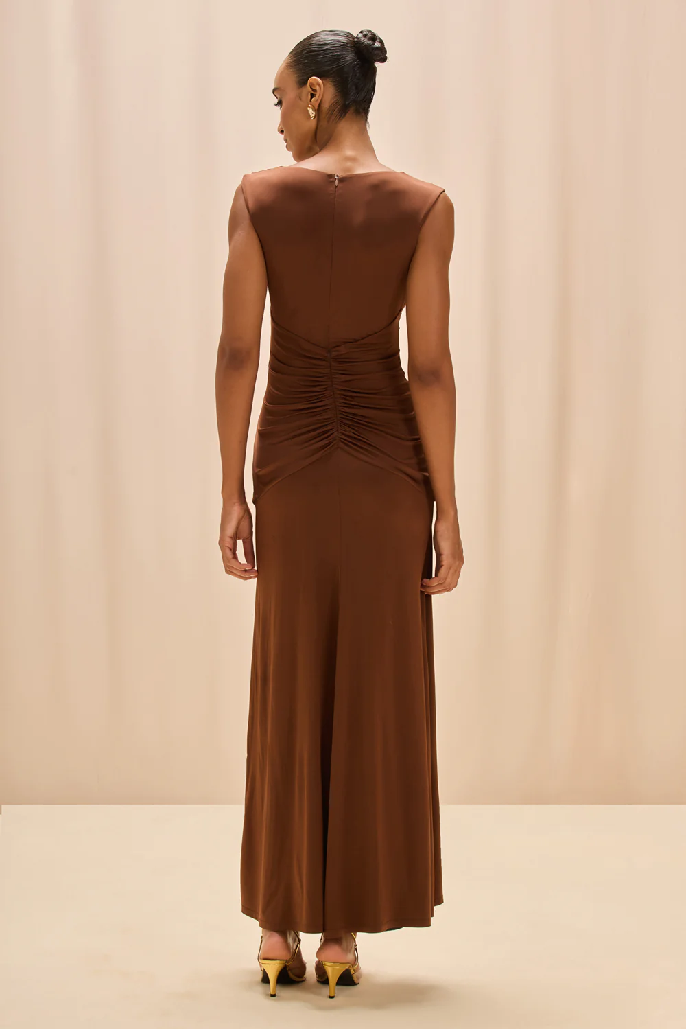 MOONLIT JERSEY PLUNGE GOWN - Image 3