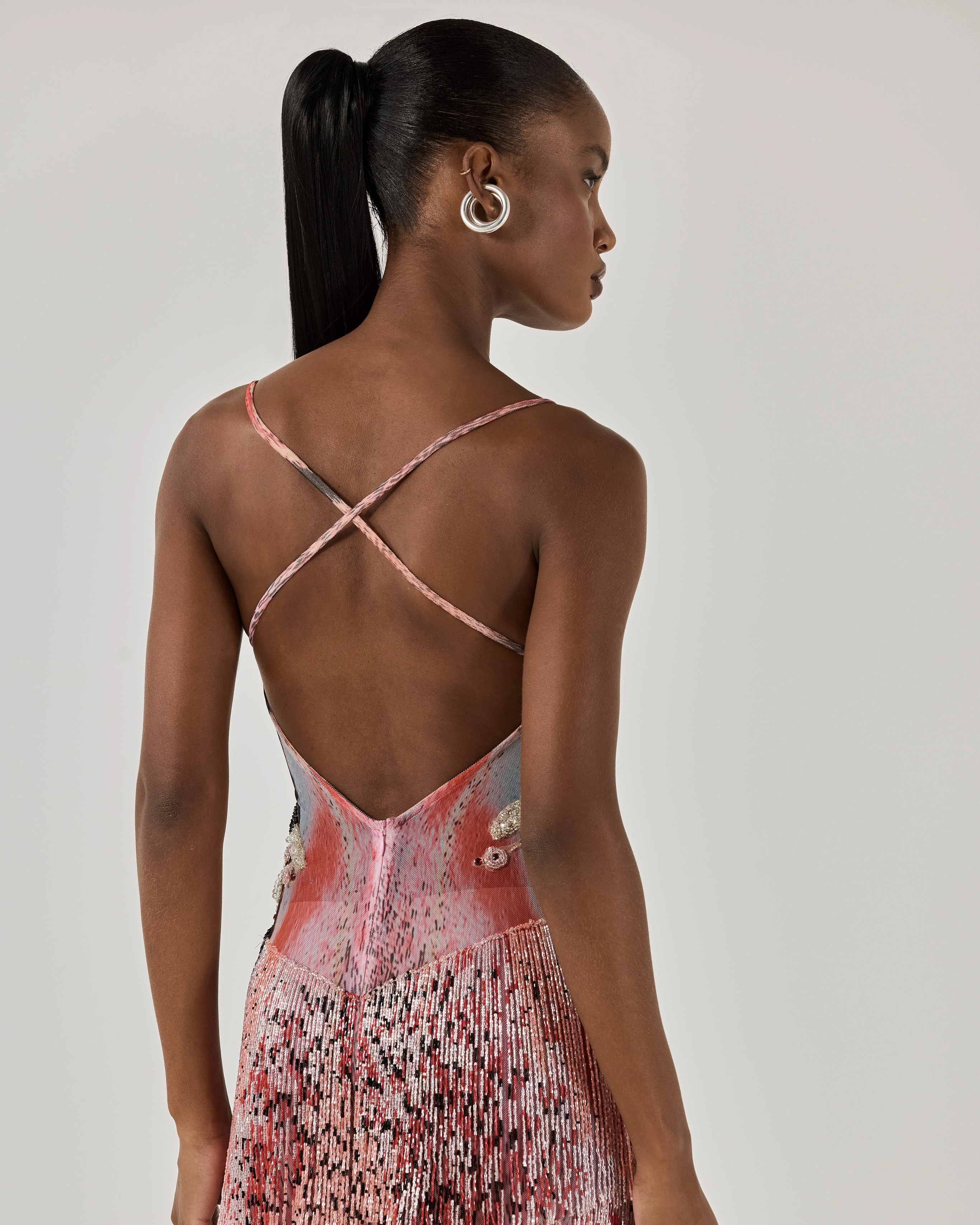 PAPILLON CUT OUT MAXI DRESS (RUNWAY) - Image 3