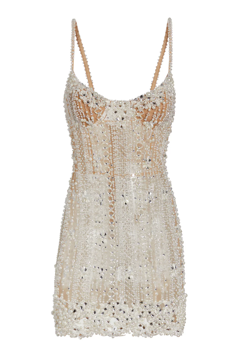 Pearl-Beaded Cocktail Dress - Image 3