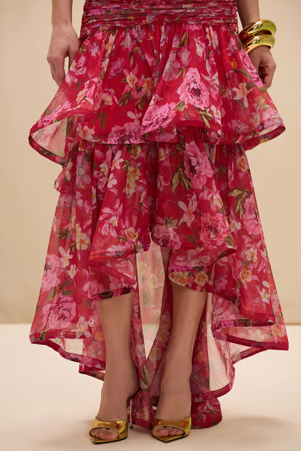 PEONY ASYMMETRICAL MAXI DRESS (RUNWAY) - Image 3