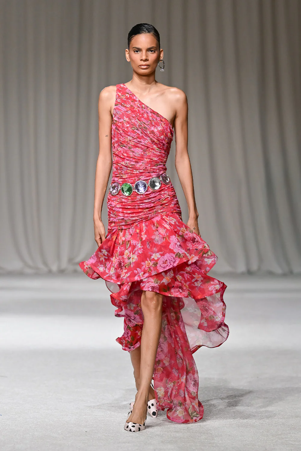PEONY ASYMMETRICAL MAXI DRESS (RUNWAY) - Image 5