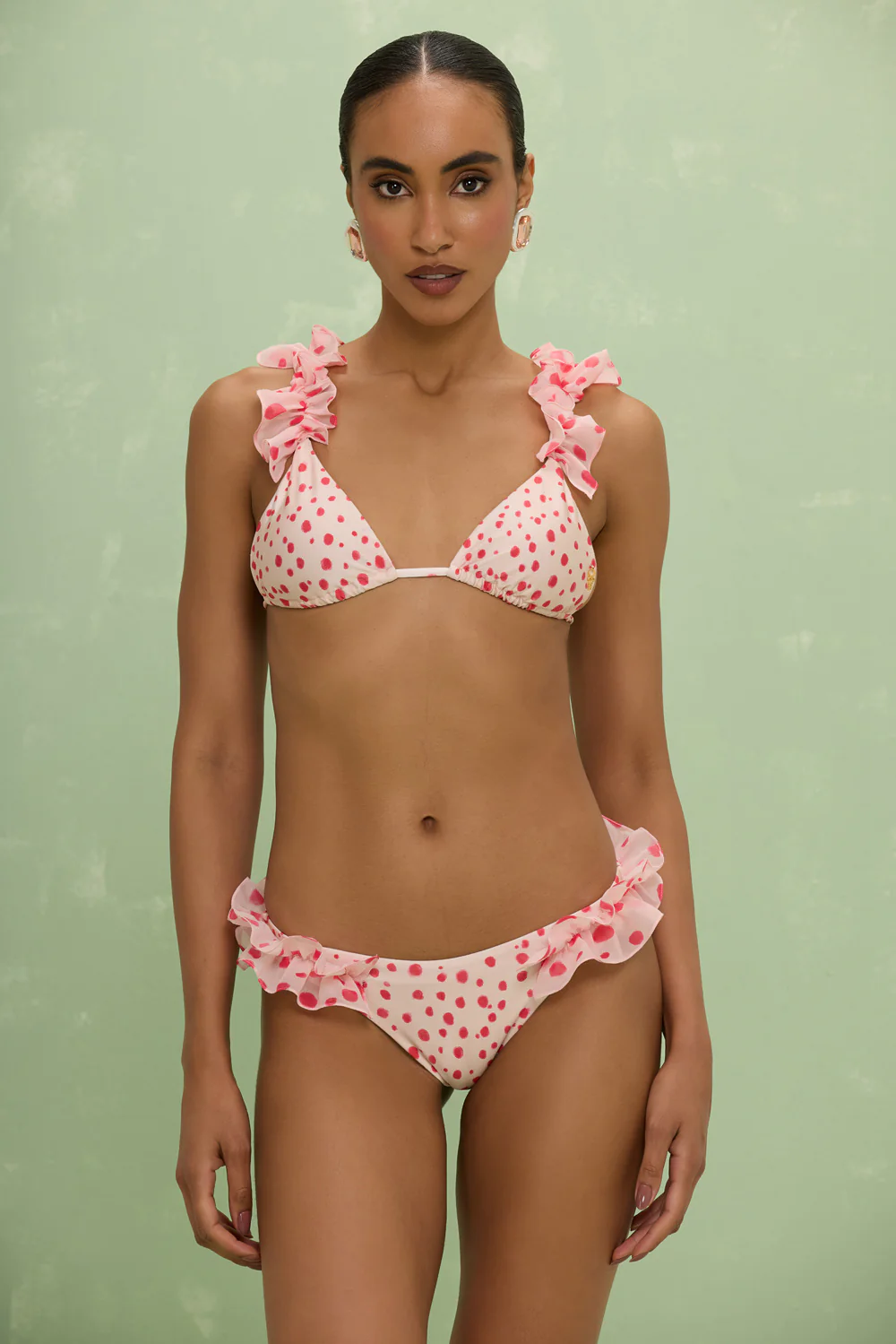 PEONY POLKA DOT BIKINI TOP - Image 2